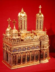 Kivotion, a Hurezi kolostorból, Vilcea megyéből, 1691-92 (aranyozott ezüst és zománc)