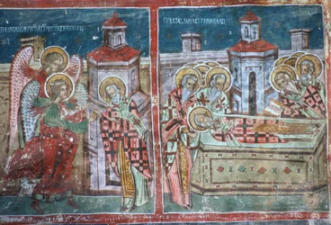 Szent Miklós élete és halála, a templom déli fala, 1535