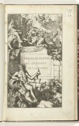 Címnyomat a Guerres de Flandres első részéhez Premier partie des Guerres de Flandres (cím a tárgyon) Guerres de Flandres (sorozat címe)