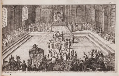 Jelenet Alekszisz Mihajlovics cár királyi udvarában, 1677