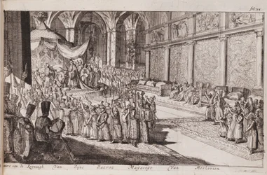 Jelenet Alekszisz Mihajlovics cár királyi udvarában, 1677