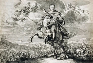 III. Sobieski János (1629-96) dicsőítése a chocimi csatában, 1674