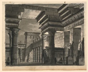 Színpadtervezés, egyiptomi épületek