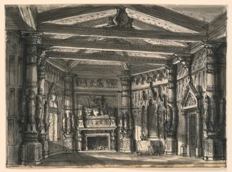 Színpadtervezés, Gótikus terem belseje