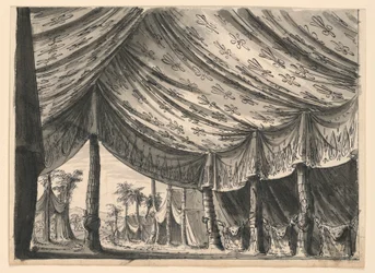 Színpadtervezés, Dzsingisz kán sátra, Luigi Henry "Dzsingisz kán" című balettjéhez