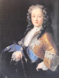 XV. Lajos francia király (1710-1774) portréja, fiatalemberként ábrázolva