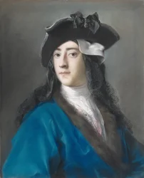 Gustavus Hamilton, Boyne második vikomtja, álarcos jelmezben, 1730-31 (pasztell, papír, vászonra fektetve)