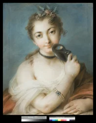 Maszkos nő portréja, 1720-30 körül