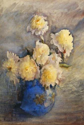 Pünkösdi rózsa kék vázában, 1899