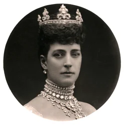Alexandra királyné 1844-1925, VII. Eduárd király hitvese, a 19. század vége.
