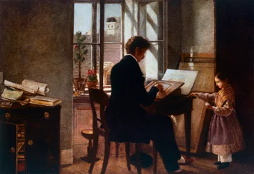 Az ablaknál: Rudolf von Alt (1812-1905), olaj, vászon.