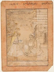 Raja Anup Singh r. 1669-98 udvarmestert fogad, c. 1690.