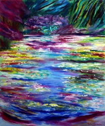 Japán kert a Monet rezidencián, 2025 (olaj, vászon)