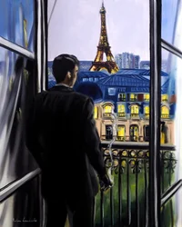 Párizsi magány, 2025 (olaj, vászon)