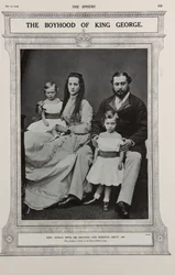 A walesi herceg és hercegnő két gyermekükkel (1867)