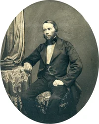 Yakov K. Groth (1812-1893) filológus és nyelvész portréja. Albumin Photo