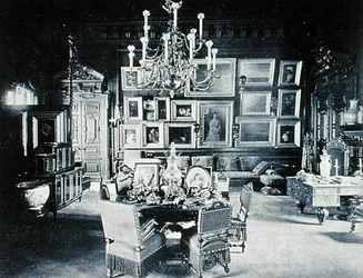 III. Sándor (1845-94) tanulmánya, Anicskov-palota, Szentpétervár (fekete-fehér fotó)