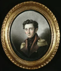 Egy orosz tiszt portréja, 1818 (wc papíron)