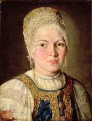 Orosz kosztümös nő portréja, 1769