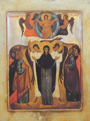A felemelkedés (tempera és aranylevél a panelen)