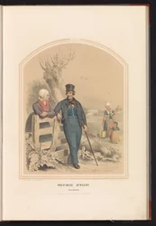 Bunschoten hagyományos viselete Utrechtben, 1857 Utrecht tartomány. Bunschooten / XXI (cím a tárgyon)