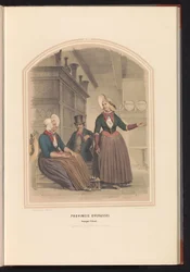 Kampen hagyományos viselete Overijsselben, 1857 Overijssel Kamper-Eiland tartomány / XII (cím a tárgyon)