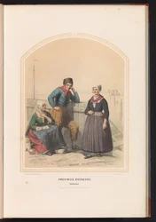 Schokland hagyományos viselete Overijssel tartományban, 1857 Overijssel Schokland tartomány / X (cím az objektumon)