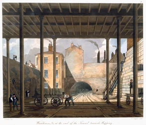 "Raktárak stb. a Wapping felé vezető alagút végén", Liverpool, 1832-1833