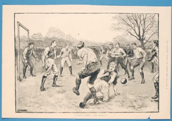 Egy kritikus pillanat – jól középpontban, a „The Illustrated Sporting and Dramatic News”-ból, 1891. március 21. (litho)
