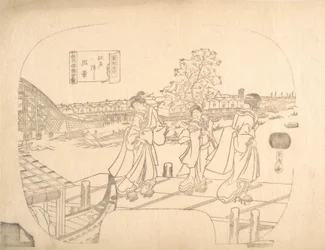 Proof Line-Block Print for Fan, 19. század.
