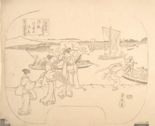 Proof Line-Block Print for Fan, 19. század.