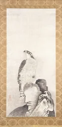 Hawk On A Rock (tinta papíron)