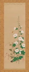 Hollyhocks és Princes-Feather Flowers, 19. század eleje.