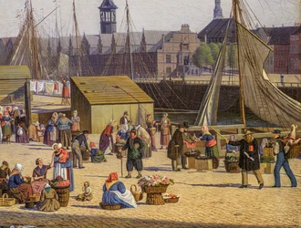 Hejbro Plads, egy piactér Koppenhágában, részlet