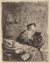 Férfi tollkéssel