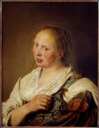 Portré egy fiatal flamand parasztról, Solomon de Bray festménye (1597-1664)