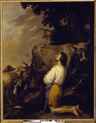 A tékozló fiú példázata (The Parable Of Prodigal Son). Salvatore Rosa (1615-1673) festménye, olaj, vászon, 1640-1650 körül. olasz művészet