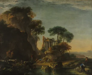 Romok sziklás tájban, 1640 körül (olaj, vászon)