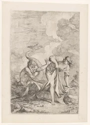 Scylla elmenekül Glaucus elől