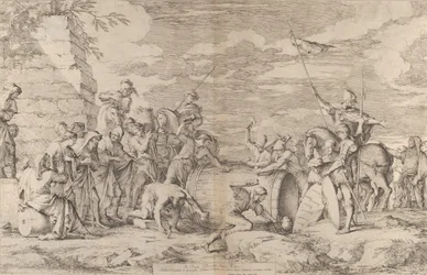 Marcus Atilius Regulus halála, amint a karthágóiak egy hordóba szögelik, kb. 1661-62
