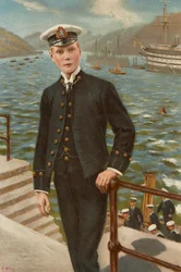 Edward, a walesi herceg, mint haditengerészeti kadét
