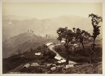 Teendari Bazár, Darjeeling,  a "Views of Darjeeling"-ből,  1860-1880    (f/w fotó)