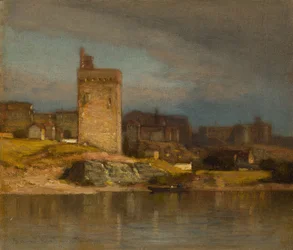 Régi torony Avignonban, 1875 körül (olaj, vászon)