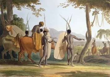 Egy márciuson, az „Afrikai tájak és állatok” 5. táblája, a művész által metszett, 1804 (akvatinta)