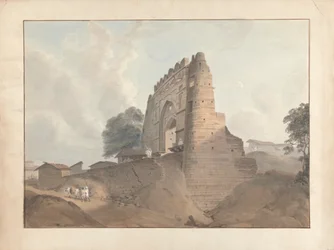 A régi erőd kapuja Old Benaresben