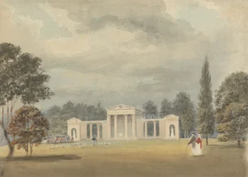 Plébániatemplom, elölnézet és részleges jobb oldali nézet, Ayot St. Lawrence, Hertfordshire