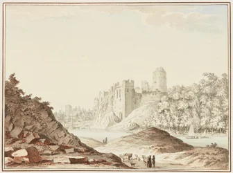 Pembroke kastély (wc szőtt papíron)