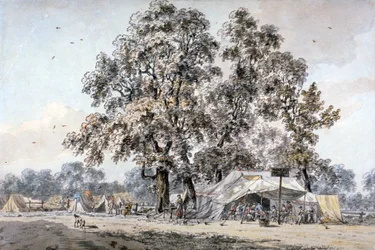 Katonai tábor a londoni Hyde Parkban, 1780.