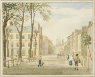 Kúria, Queen Square (ceruza és akvarell papíron)