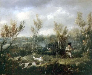 Fácánlövés (olaj, vászon)